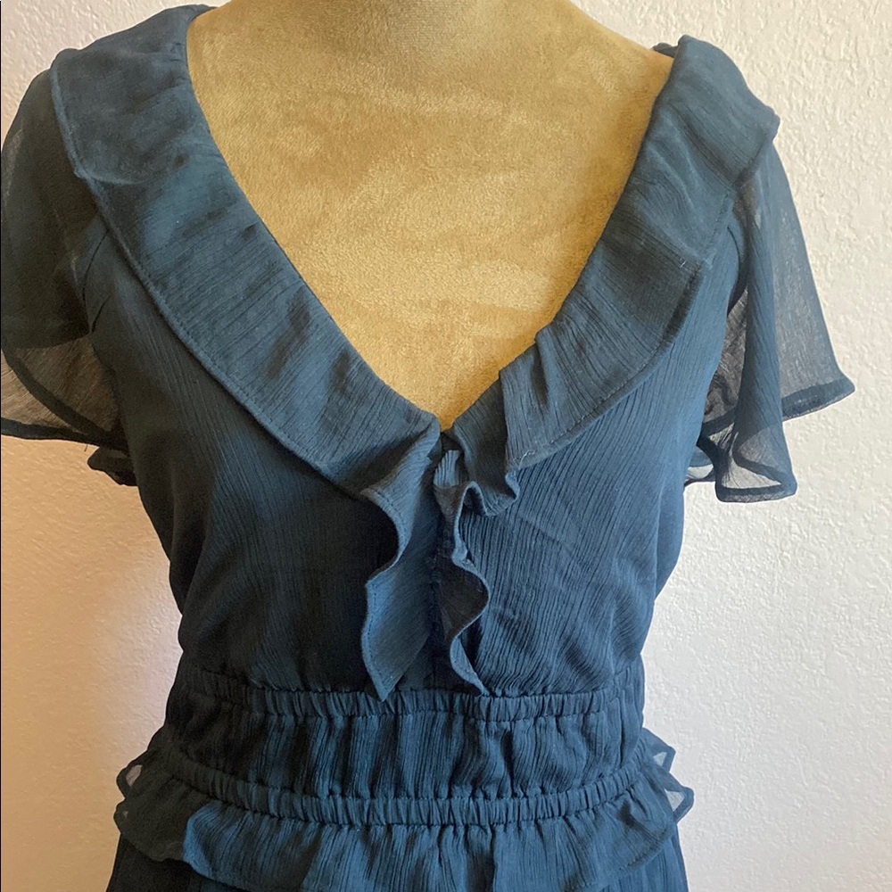OLD NAVY Elegant Black Ruffle Dress - Picture 3 of 10